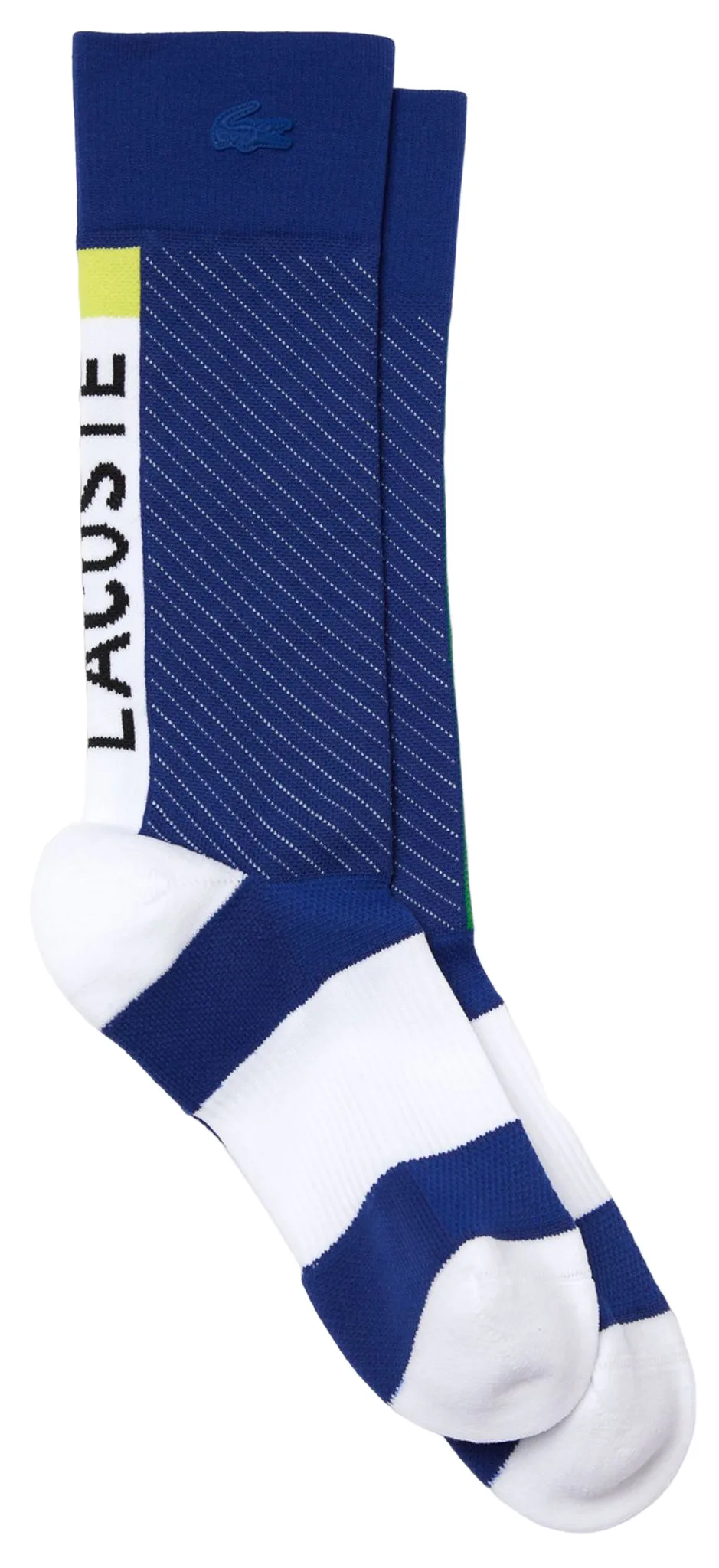 Lacoste SPORT Compression Zones Long Tennis Socks 1P - blue/white/green/flashy yel