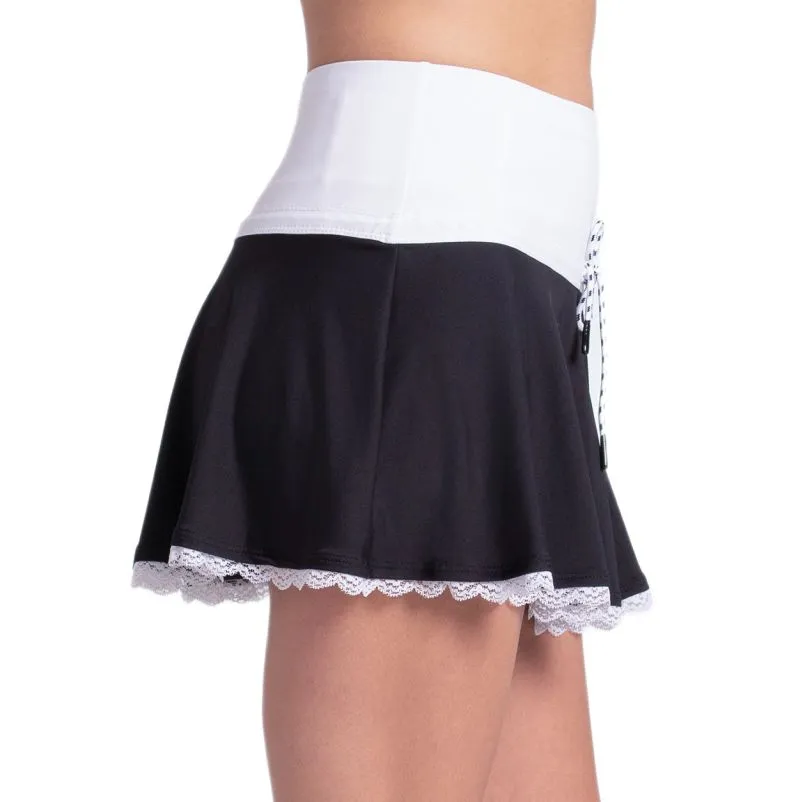 Lucky in Love Hip Tie Lace Active Mini - white/black