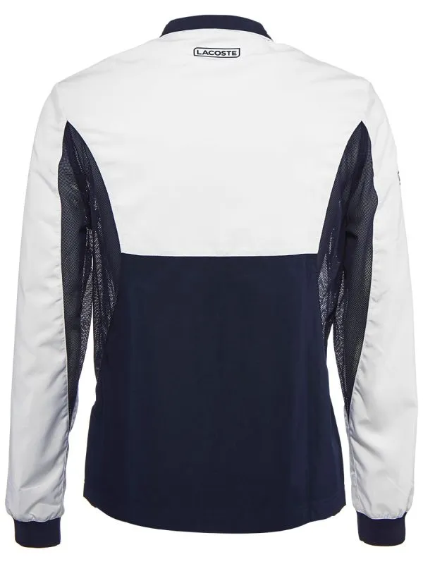 Lacoste Men's SPORT Novak Djokovic Full-Zip Jacket - white/navy blue
