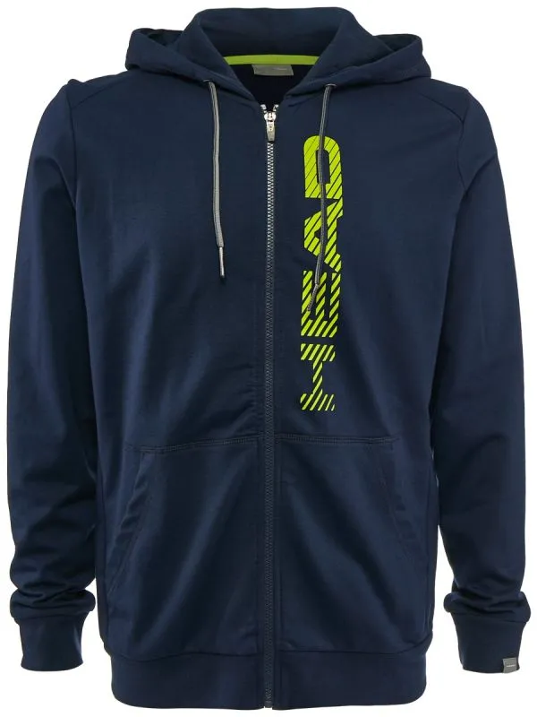 Head Club Fynn Hoodie FZ M - dark blue/yellow