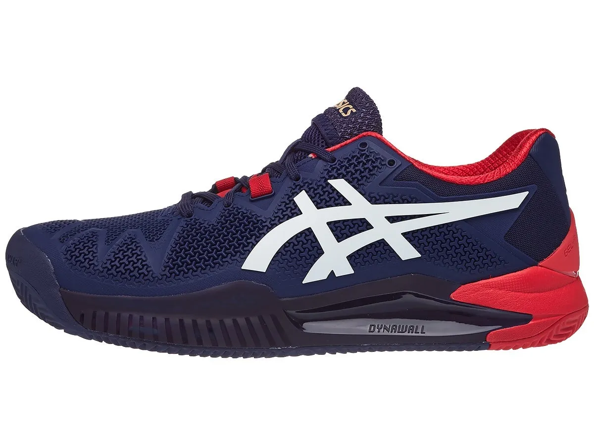 Asics Gel-Resolution 8 Clay - peacoat/white