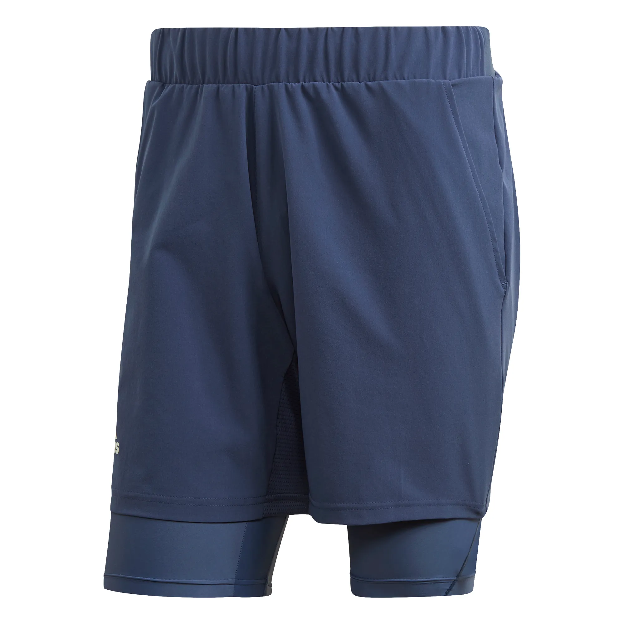 Adidas 2in1 Short Heat Ready 9in - tech indigo/dash green