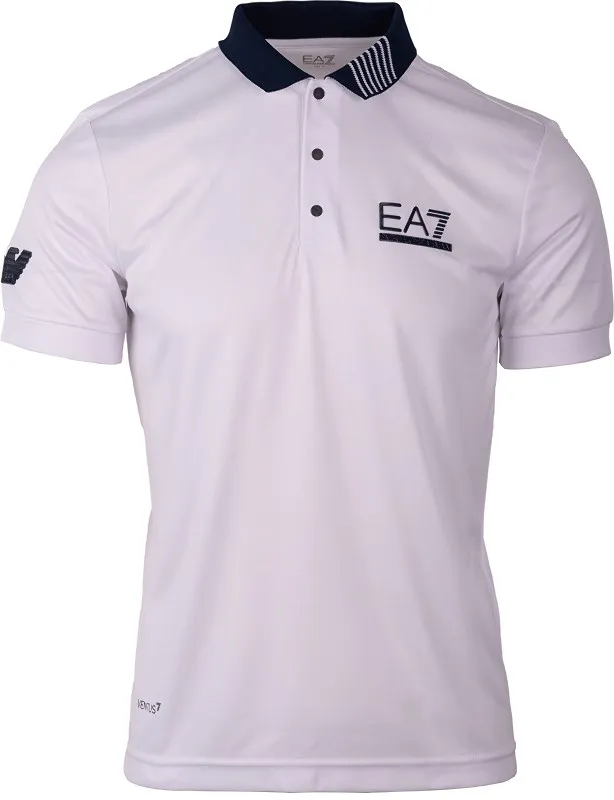 EA7 Man Jersey Polo Shirt - white EA7 Man Jersey Polo Shirt - white
