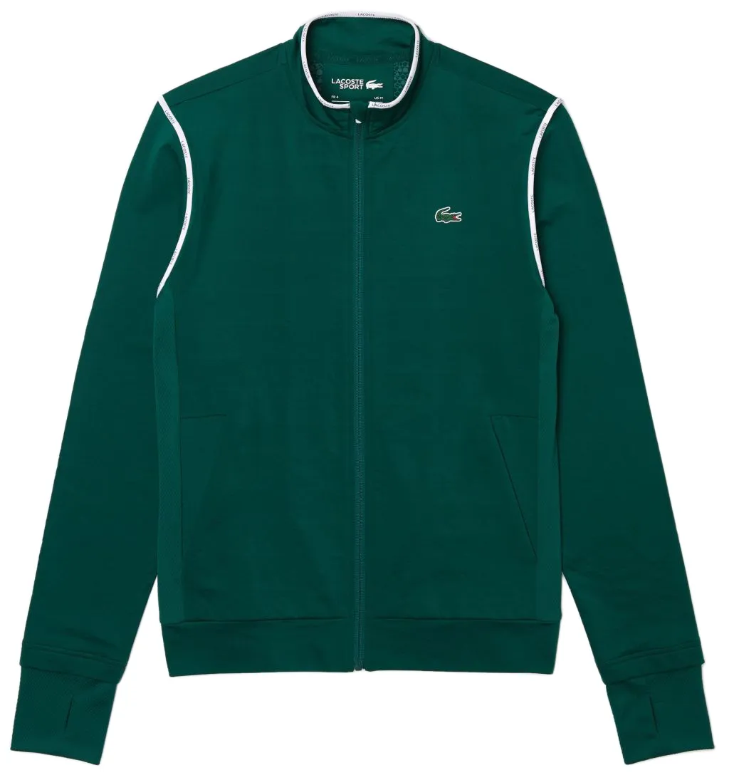Lacoste Thermo-Regulating Zip Sweatshirt M - green/white/navy blue