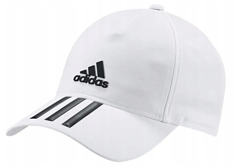 Adidas C40 6Panel 3Stripes Climalite Cap OSFM - white/black