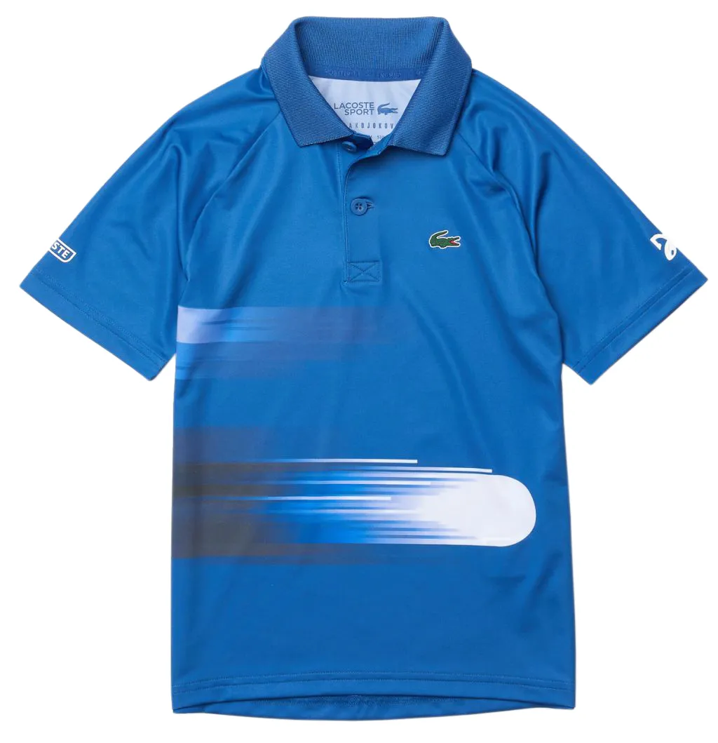 Lacoste SPORT Boys Printed Polo - blue