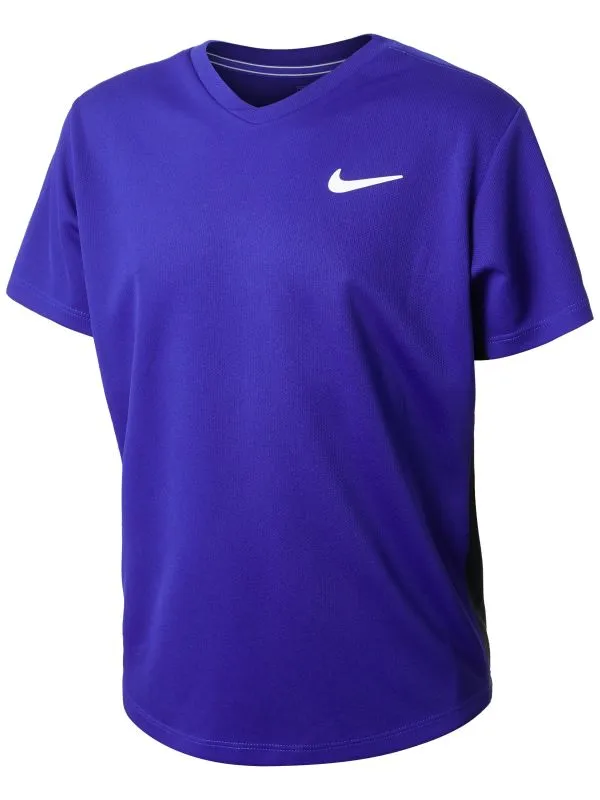 Nike Court Dri-Fit Victory SS Top B - concord/black/white