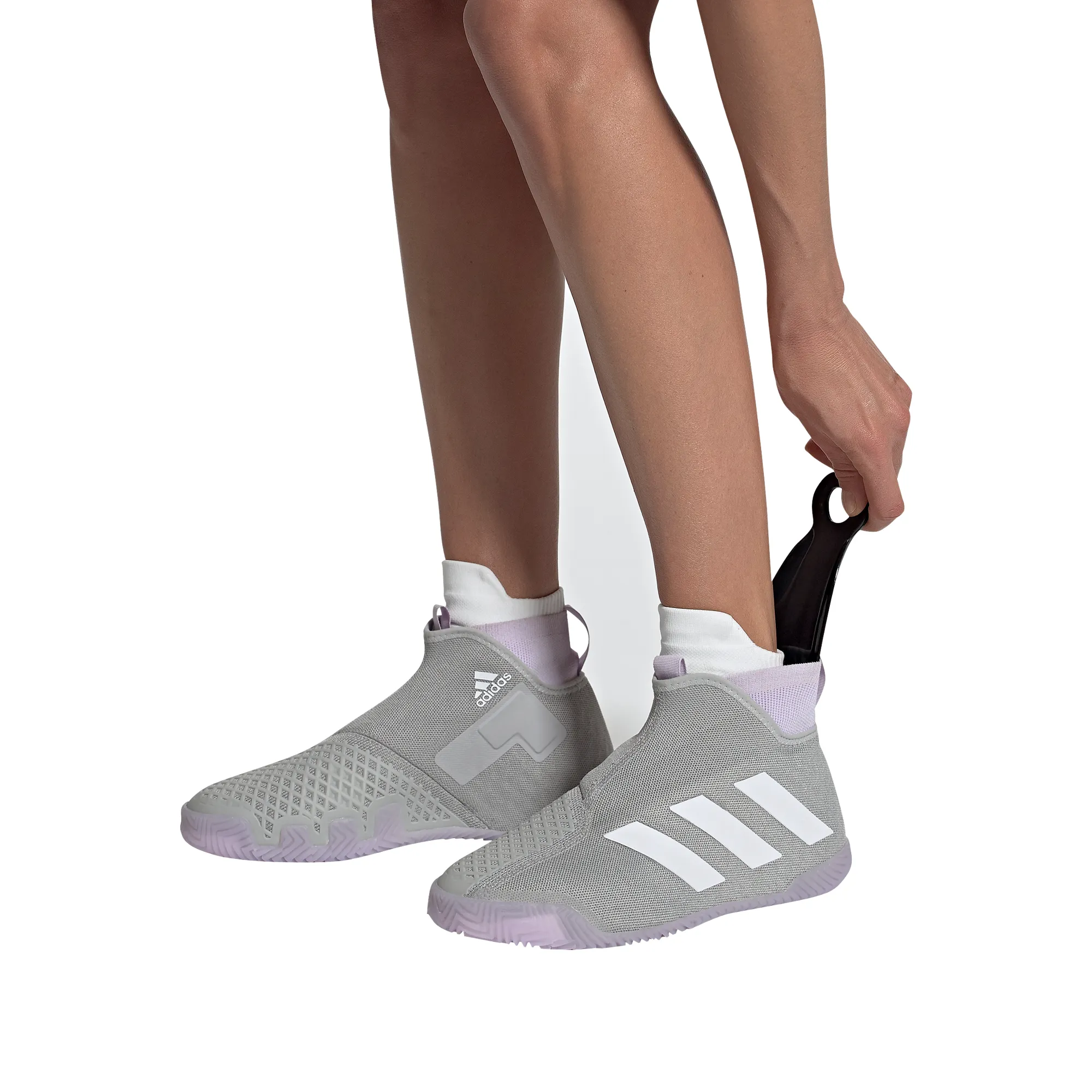 Adidas Stycon Laceless W - grey two/cloud whie/purple tint