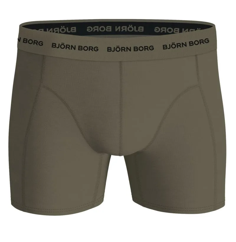Björn Borg Cotton Stretch 3P - green/print/black