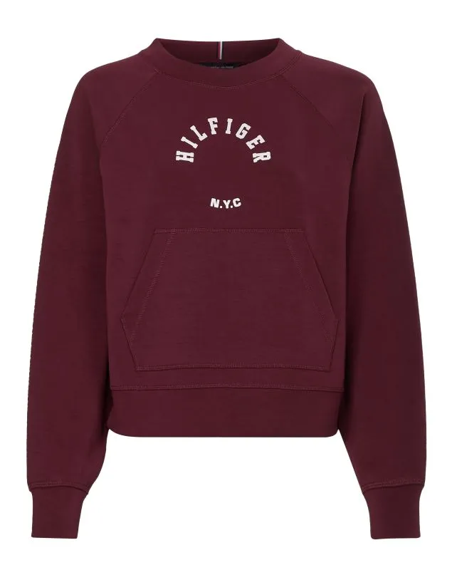 Tommy-Hilfig Tommy Hilfiger RLX Sueded Modal C NK Sweatshirt - sueded rouge