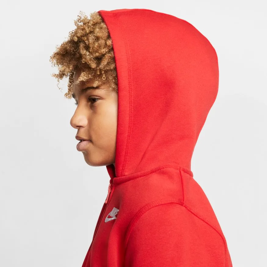 nike-nsw-hoodie-fz-club-b-university-red-university-red-white-5 Nike NSW Hoodie FZ Club B - university red/university red/white