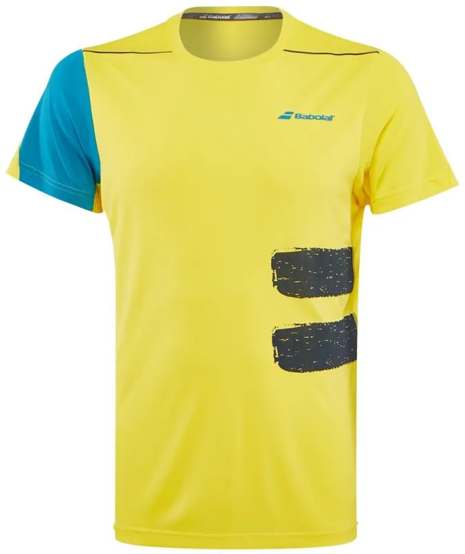Babolat Performance Crew Neck Tee Men - blazing yellow