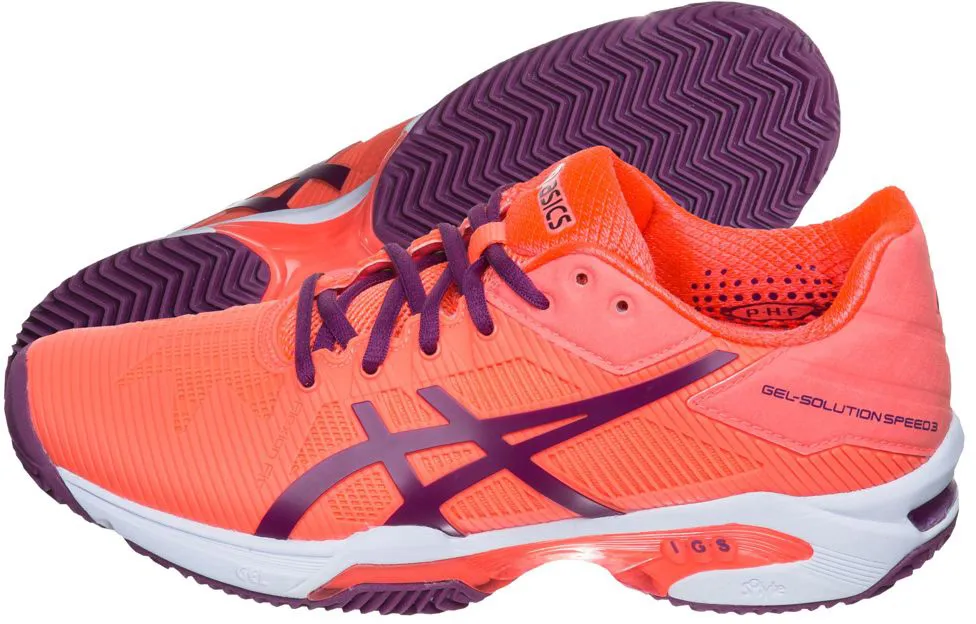 Asics Gel-Solution Speed 3 Clay - flash coral/plum/flash coral
