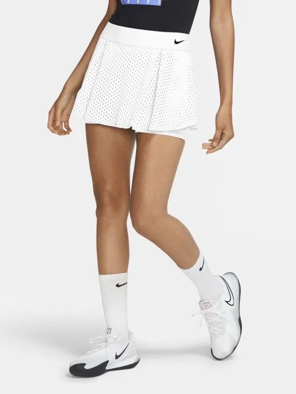 Nike Court Dry Essential Flouncy Skirt - white/black