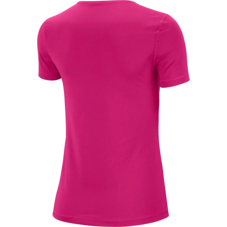 Nike Pro Top SS All Over Mesh W - fireberry/white