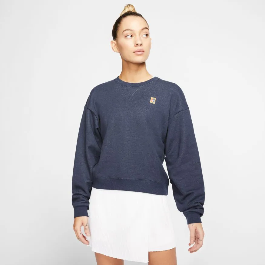 nike-court-heritage-long-sleeve-sweatshirt-obsidian-heather-3 Nike Court Heritage Long Sleeve Sweatshirt - obsidian heather