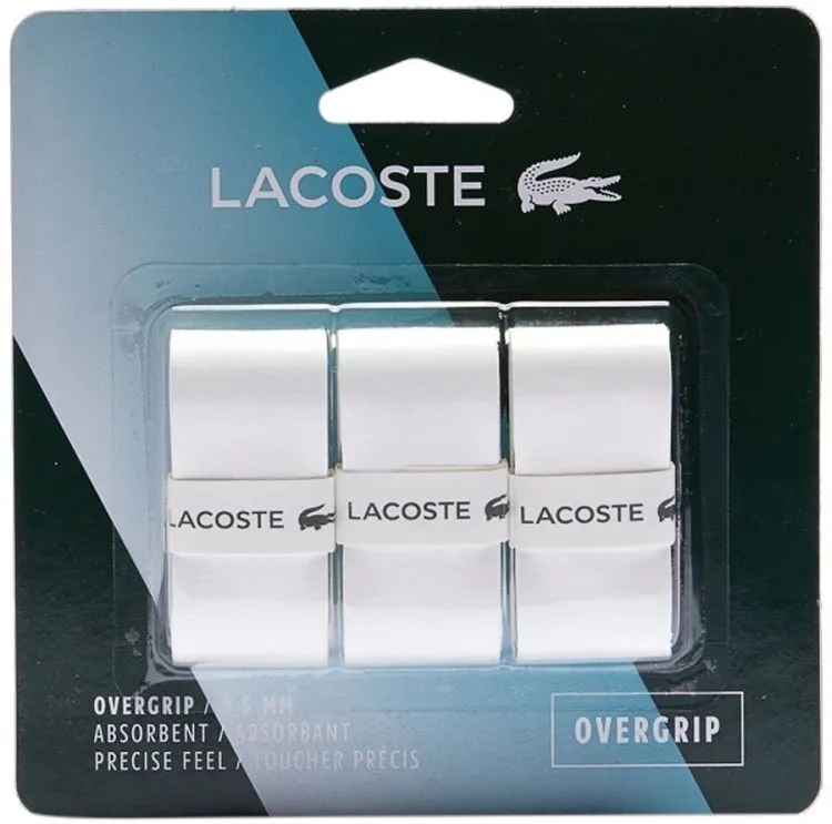 lacoste-absorbent-overgrip-3p-white-1 Lacoste Absorbent Overgrip 3P - white