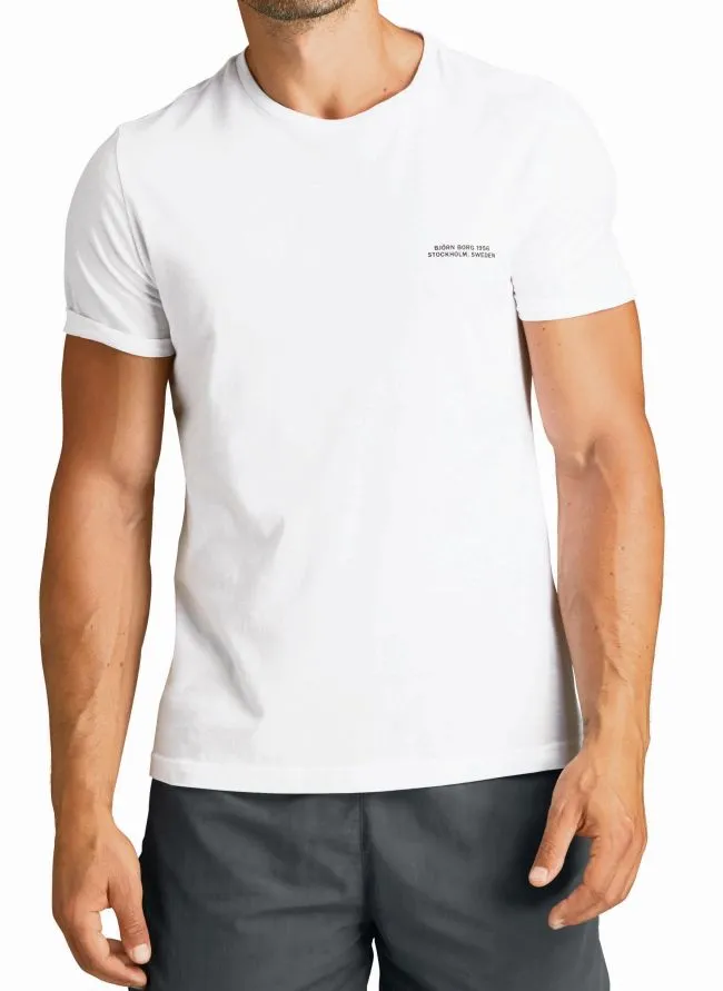 Björn Borg Training Tee STHLM M - brilliant white Björn Borg Training Tee STHLM M - brilliant white