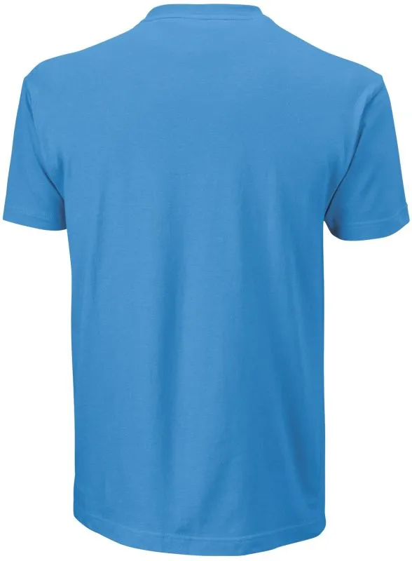 Wilson Script Cotton Tee - blithe/hot coral