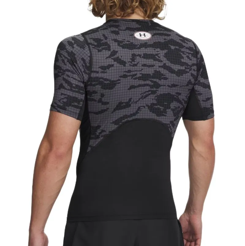 Under Armour HeatGear Printed - black/castlerock/white