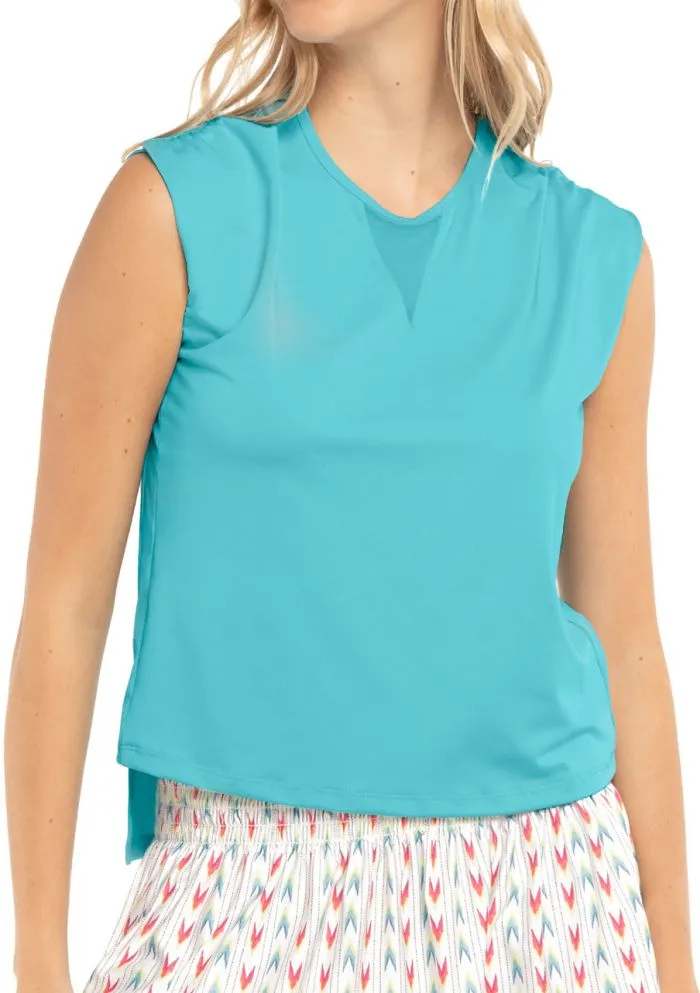Women's top Lucky in Love Desert Vibes Come Together Muscle Tank - sky - Blue