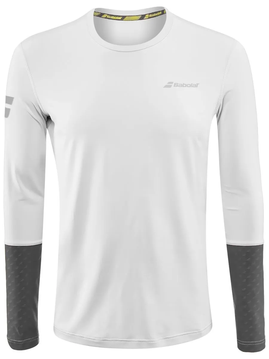 babolat-core-ls-tee-men-white-rabbit-1 Babolat Core LS Tee Men - white/rabbit