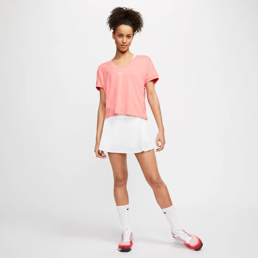 Nike Court Dry Elevated Essential Top - sunblush/white