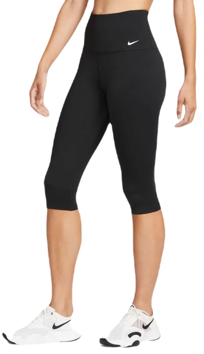Nike One High-Waisted Capri Leggings - black/white