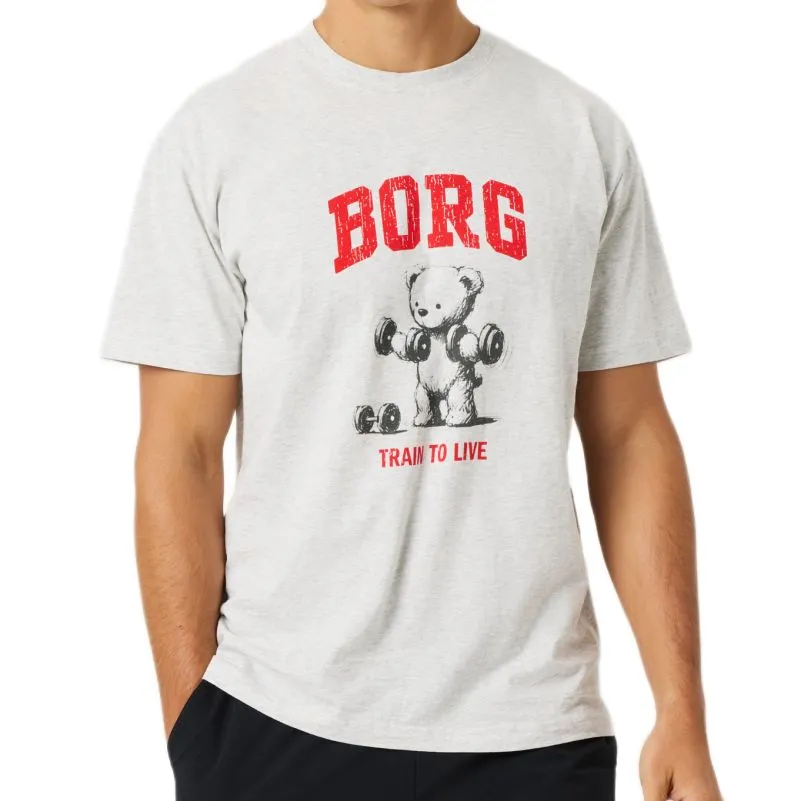 Björn Borg Classic Print - ultra light grey melange