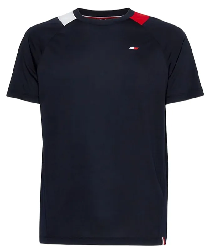 Tommy Hilfiger Textured Print Training S/S Tee - desert sky
