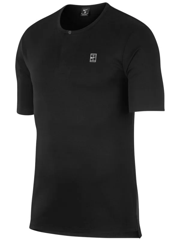 nike-court-henley-eos-black-white-1 Nike Court Henley EOS - black/white