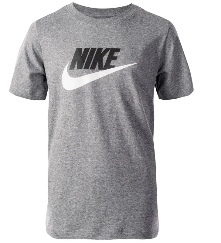 Nike Swoosh Tee Futura Icon TD - carbon heather/white