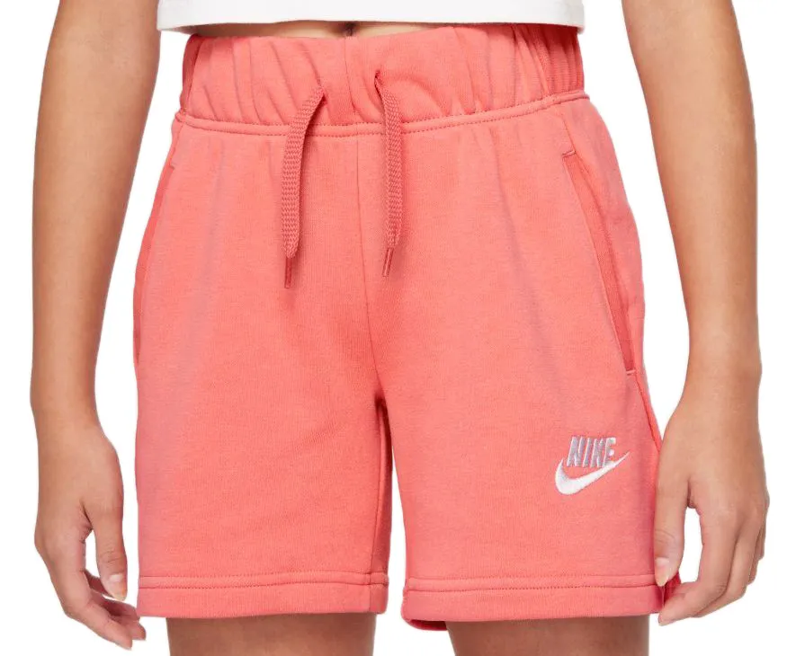 Nike Sportswear Club FT 5 Short G - pink salt/white