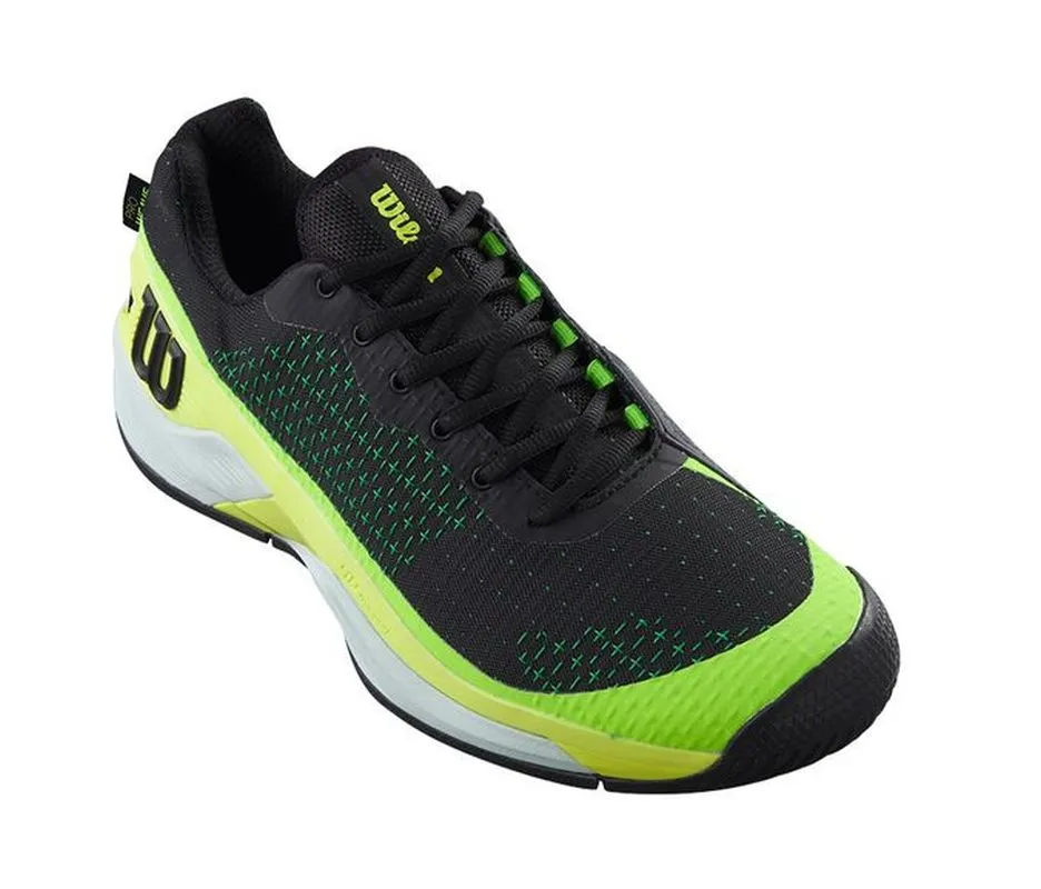 Men’s shoes Wilson Rush Pro Extra Duty - black/safety yellow/green - Black