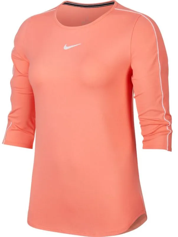 Nike Court Women 3/4 Sleeve Top - sunblush/white/white/white