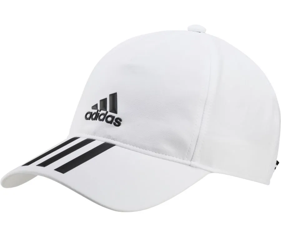 Adidas Aeroready 3-Stripes Baseball Hat - white/black/black