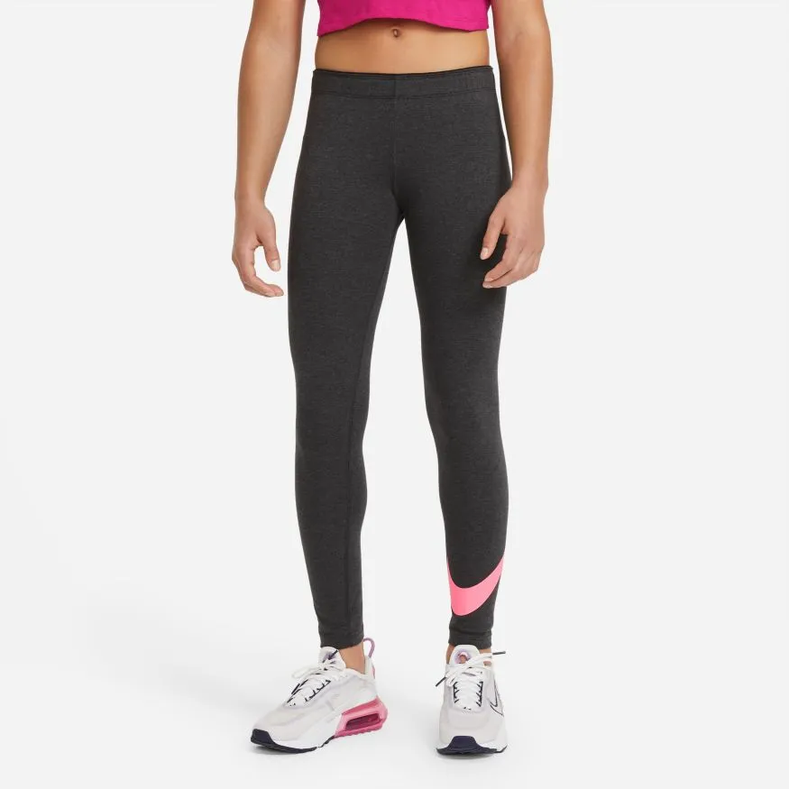Nike NSW Favorites Swoosh Tight G - black heather/sunset pulse