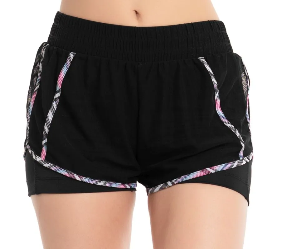 Lucky in Love Prep It Up Borderline Mesh Short - black Lucky in Love Prep It Up Borderline Mesh Short - black