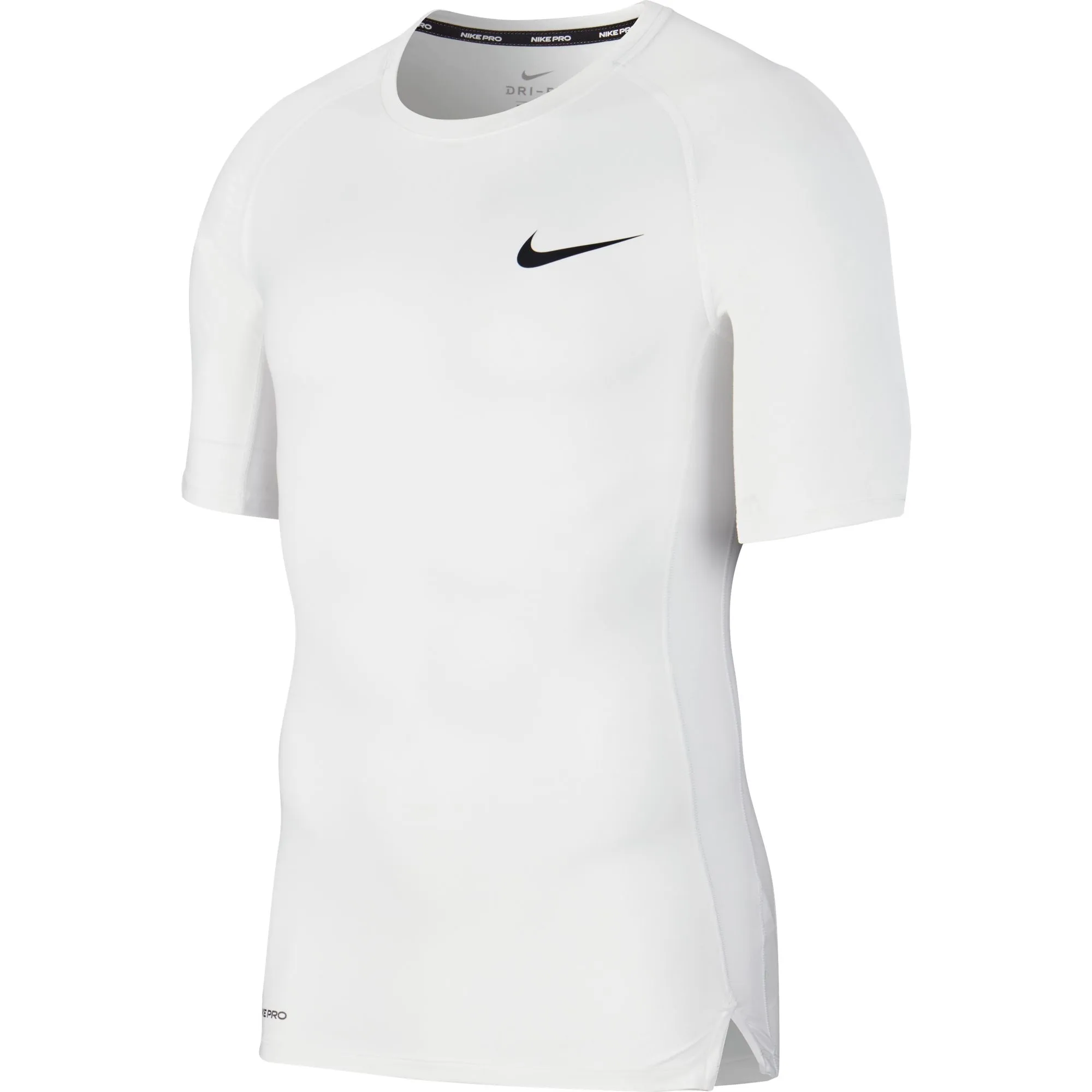 Nike Pro Top SS Tight - white/black