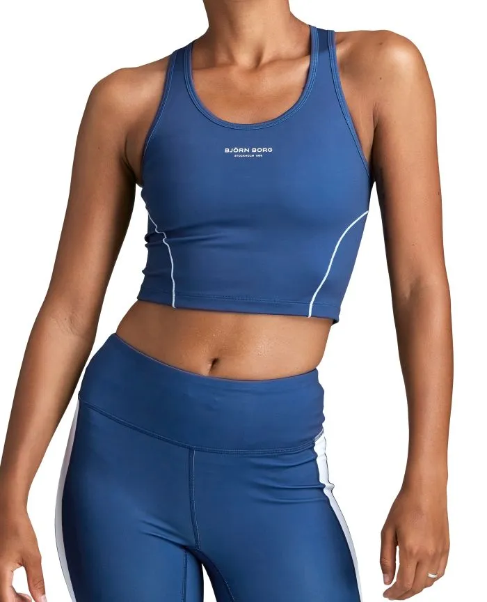 Björn Borg Cropped Tank STHLM W - blue depths