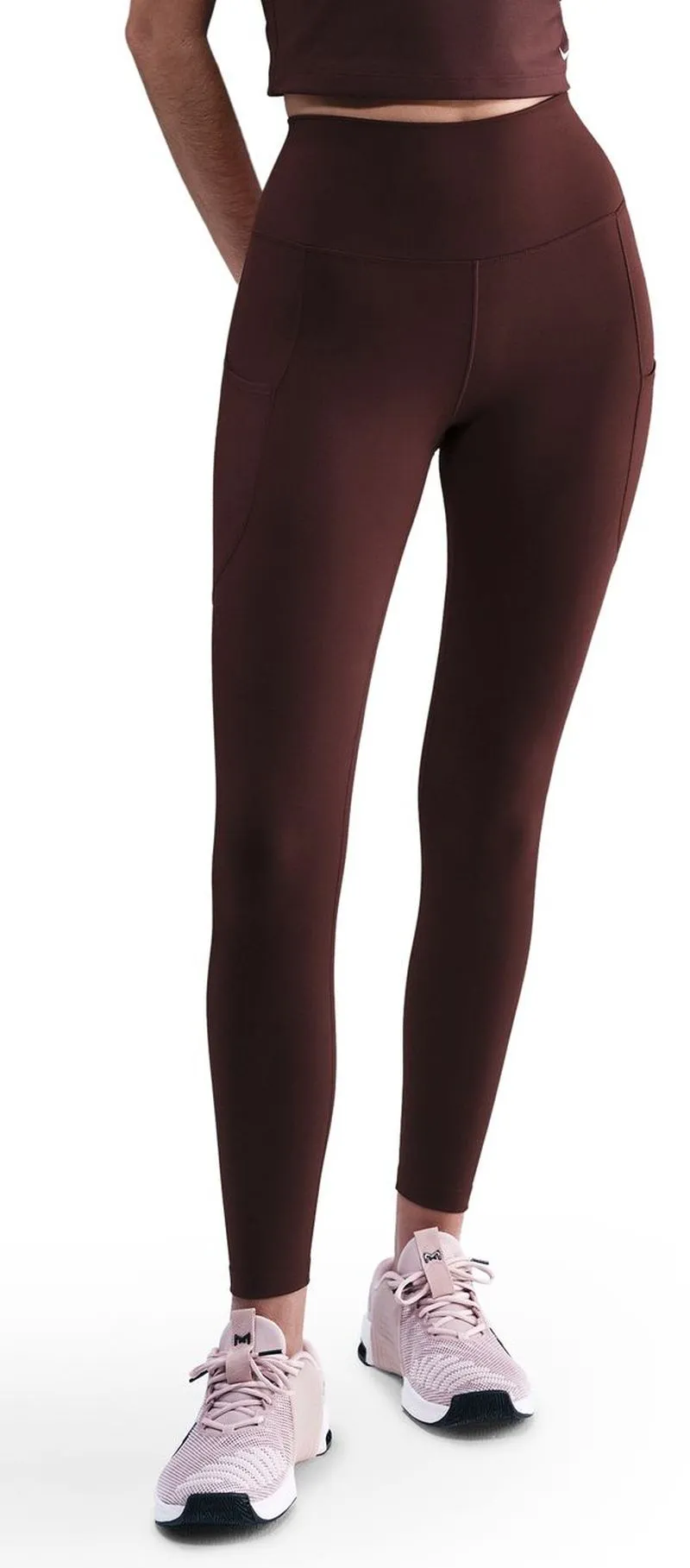 Nike Dri-Fit One 7/8 High-Rise - burgundy crush