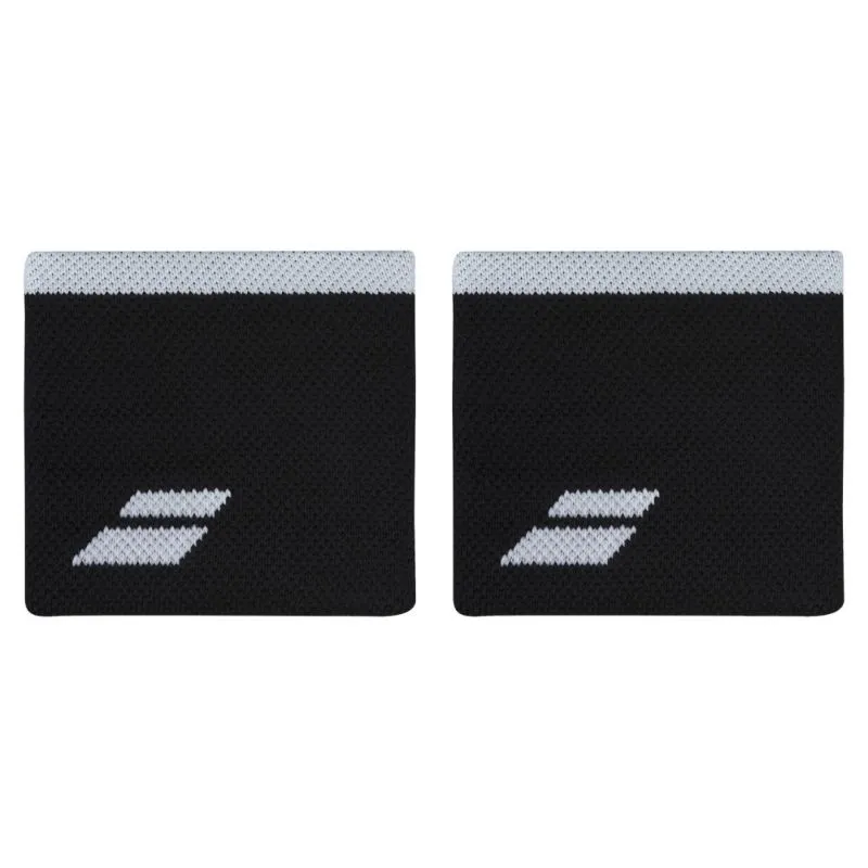 Babolat Logo Wristband 2P - black/white