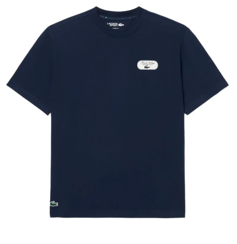 Lacoste Ultra Dry Tennis Heritage Graphic - midnight blue
