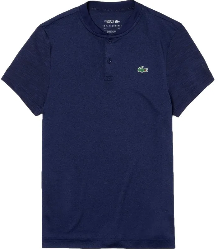 Lacoste Men's SPORT Novak Djokovic Tech Jersey Polo - navy blue/navy blue