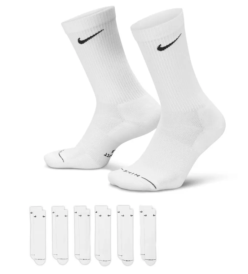 Nike Everyday Elevated Crew 6P - white