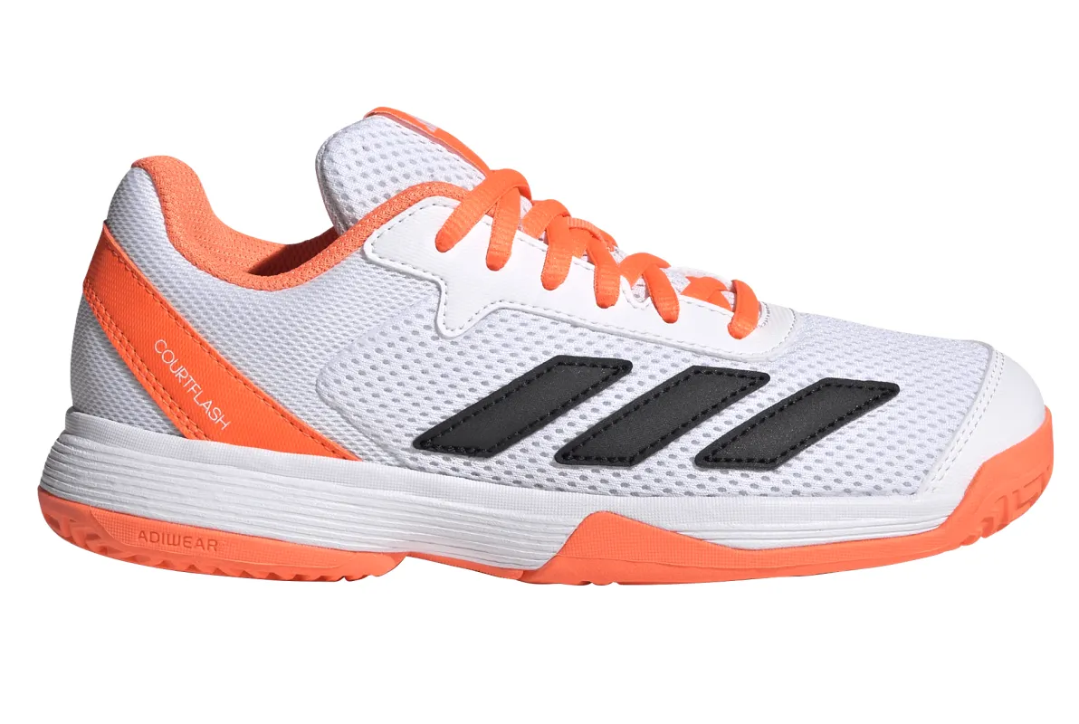 Adidas Courtflash K - lucid orange/cyber metallic/cloud white 