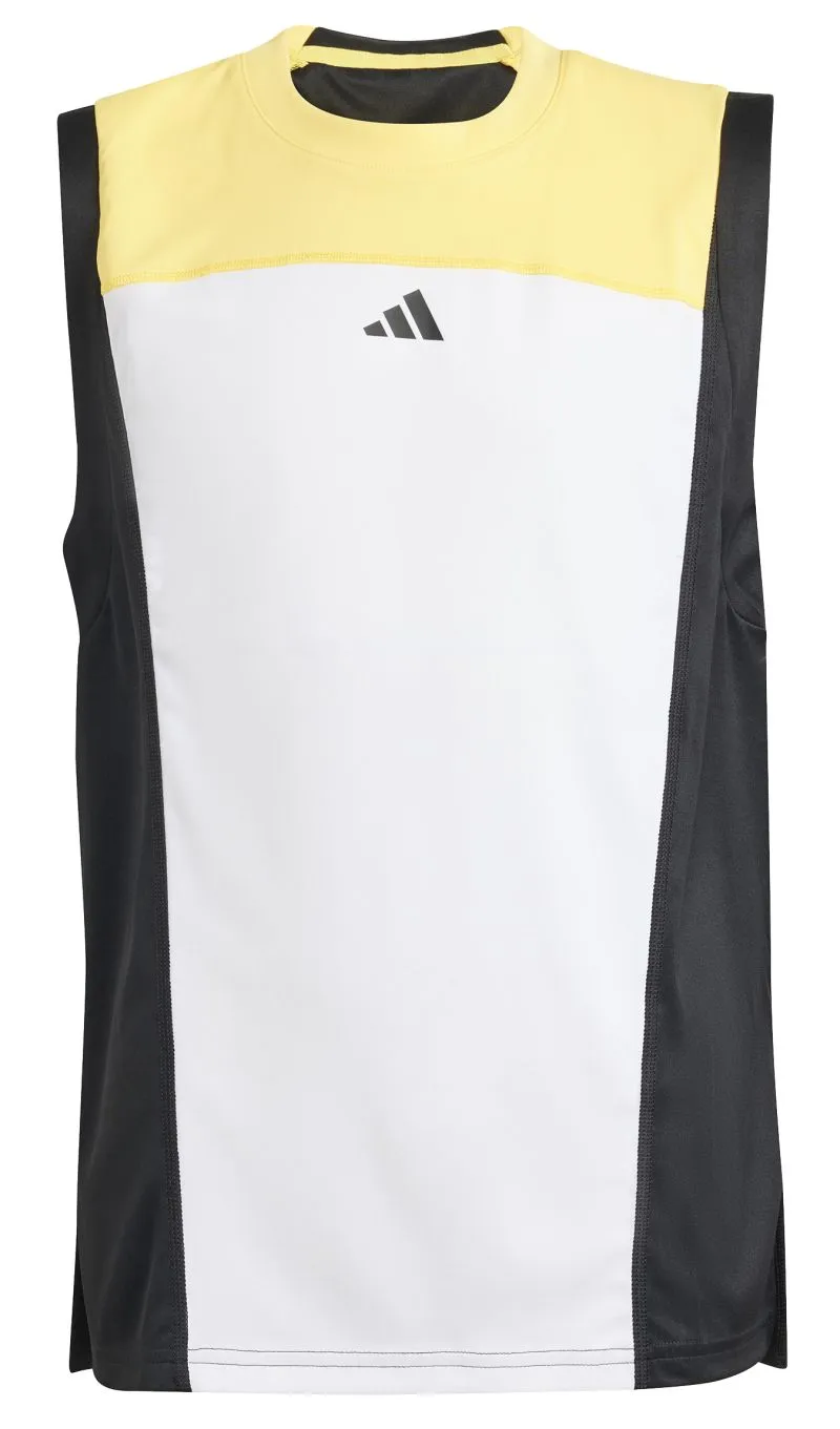 Adidas Girls Aeroready Pro Tank - white/orange/black
