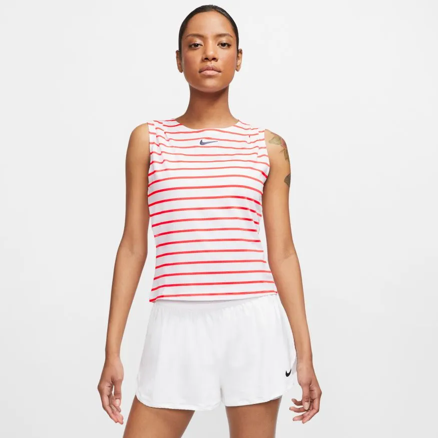 Nike Court Maria Dry Tank - white/laser crimson/blackened blue