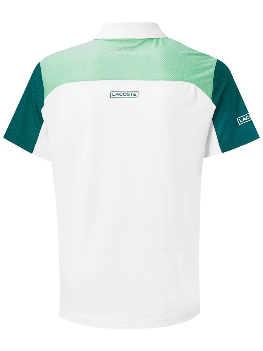 lacoste-men-s-sport-breathable-colourblock-tennis-polo-shirt-white-green-2 Lacoste Men’s SPORT Breathable Colourblock Tennis Polo Shirt - white/green