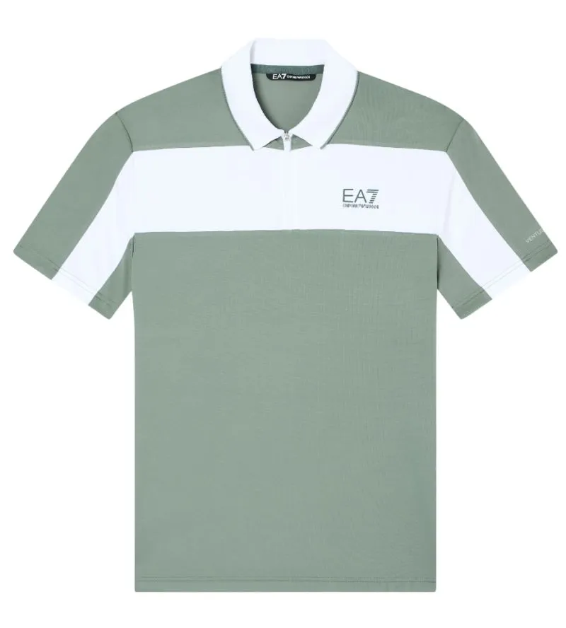 EA7 Tennis Pro Zip-Up Shirt - laurel wreath